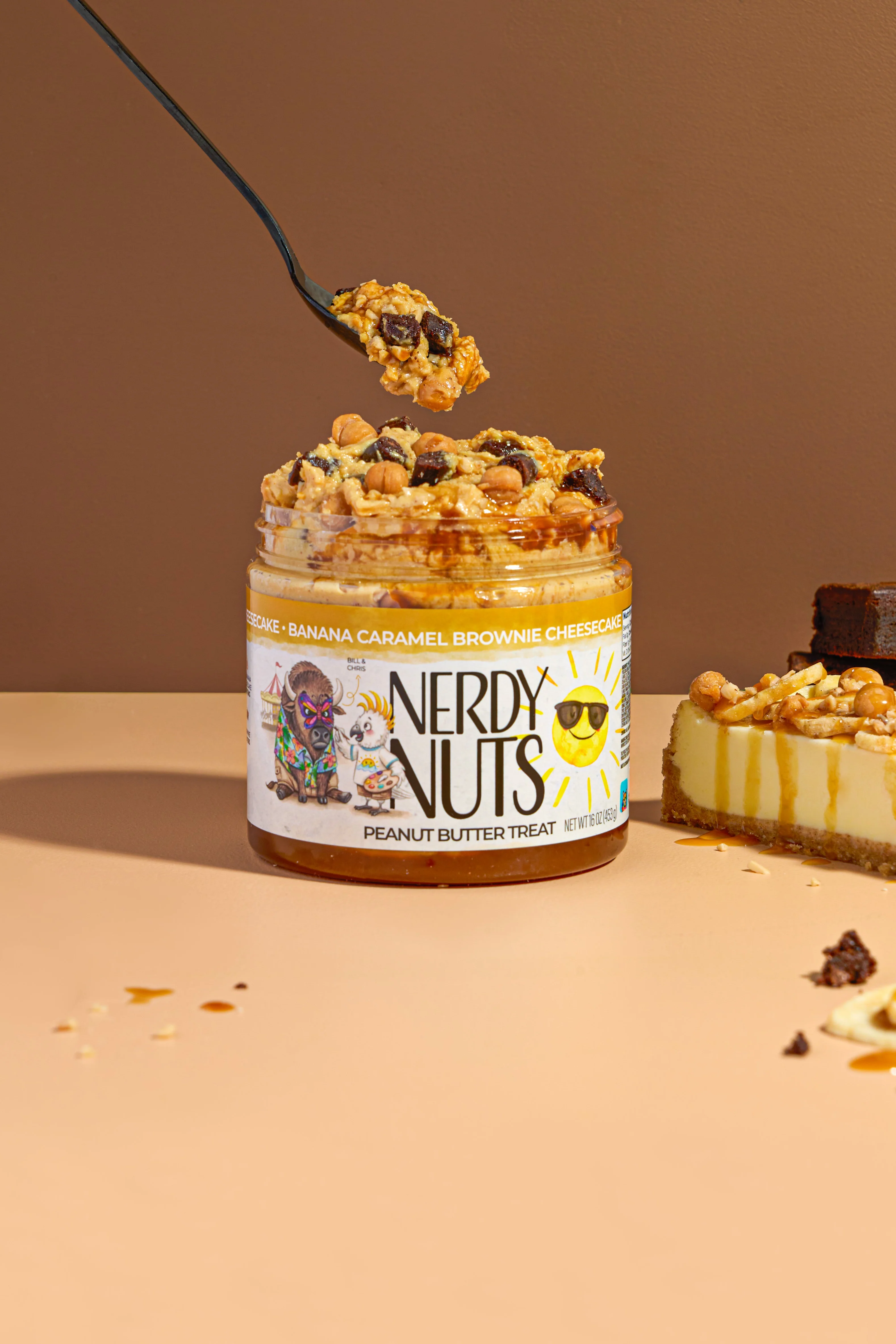 Banana Caramel Brownie Cheesecake Peanut Butter Treat