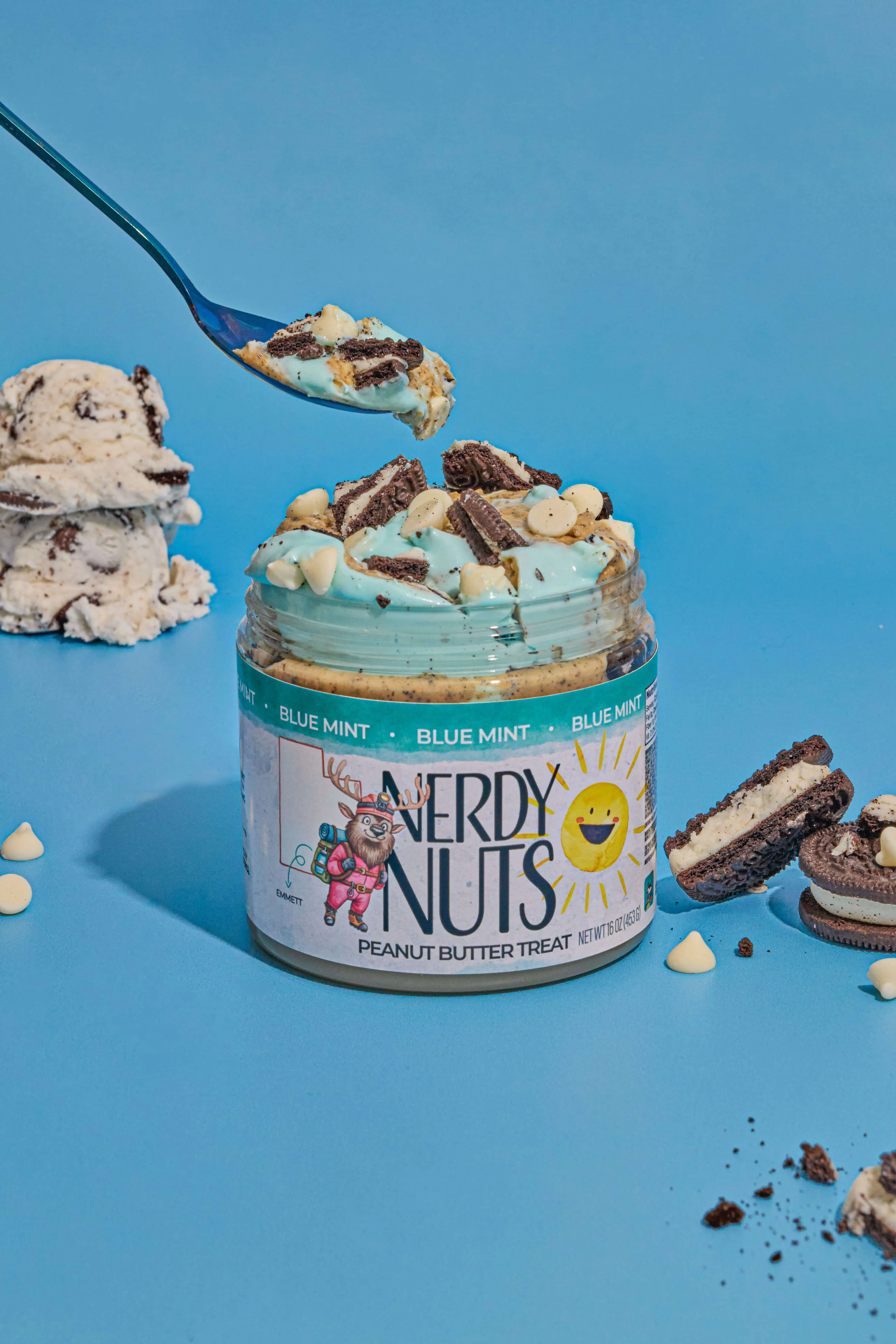 Blue Mint Peanut Butter Treat