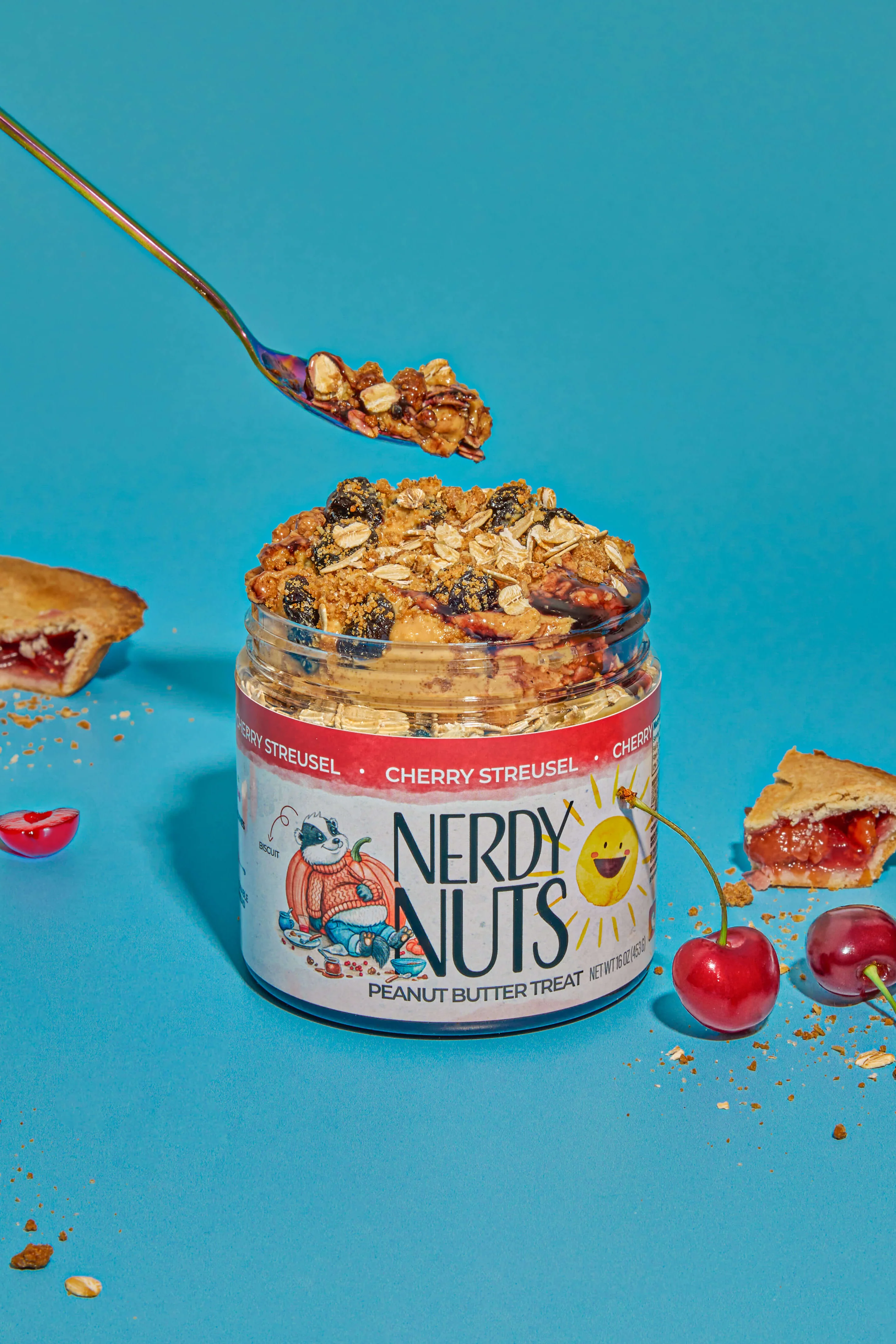 Cherry Streusel Peanut Butter Treat