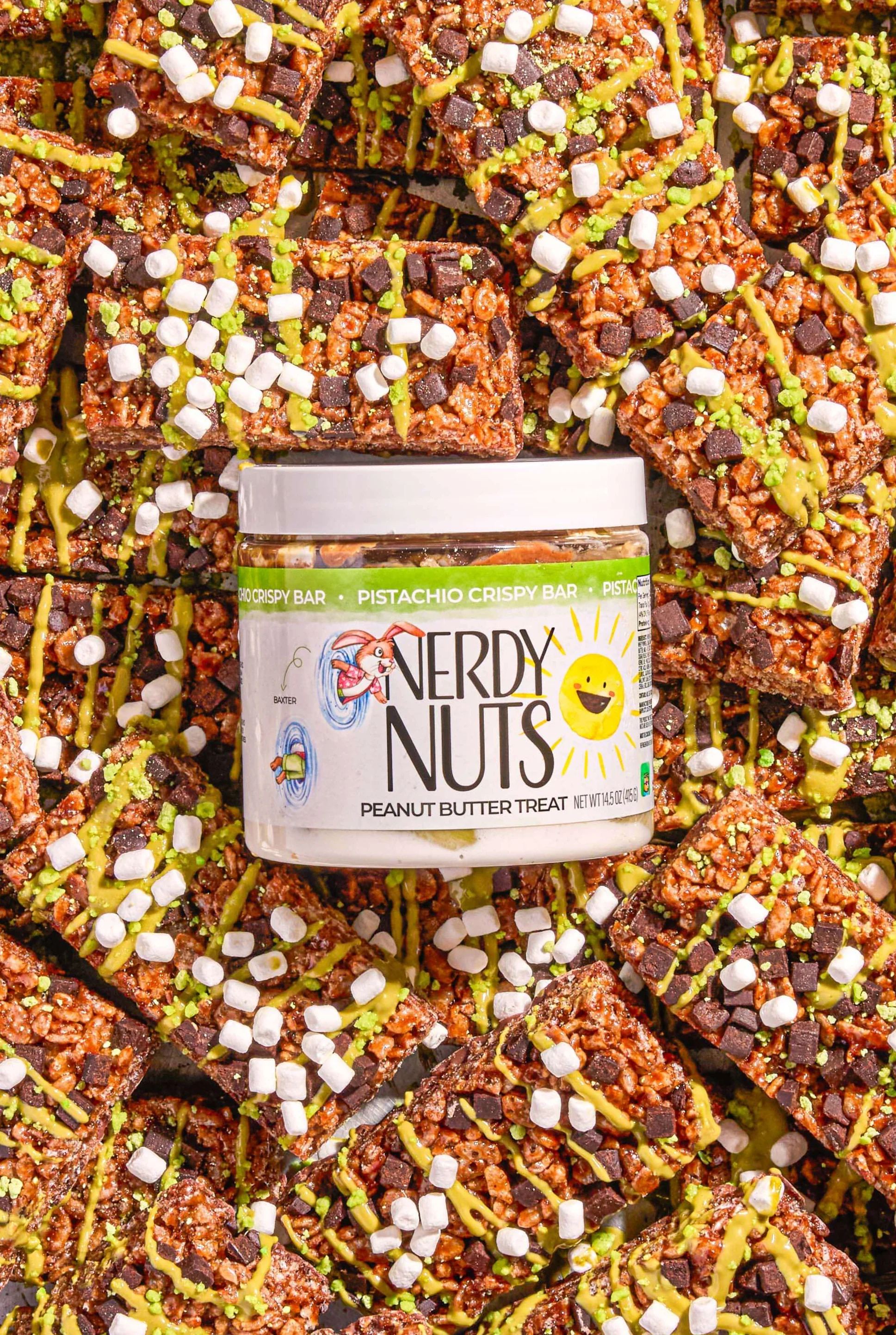 Pistachio Crispy Bar Peanut Butter Treat