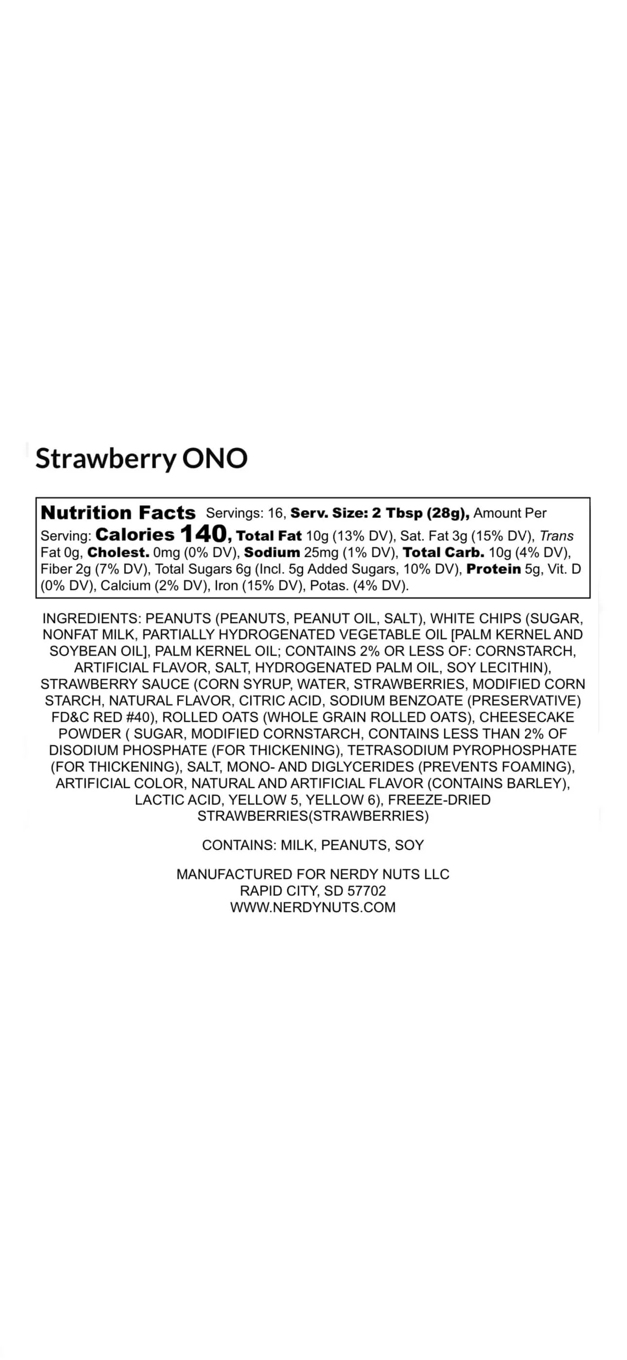 Strawberry Cheesecake ONO Peanut Butter Treat - Image 3