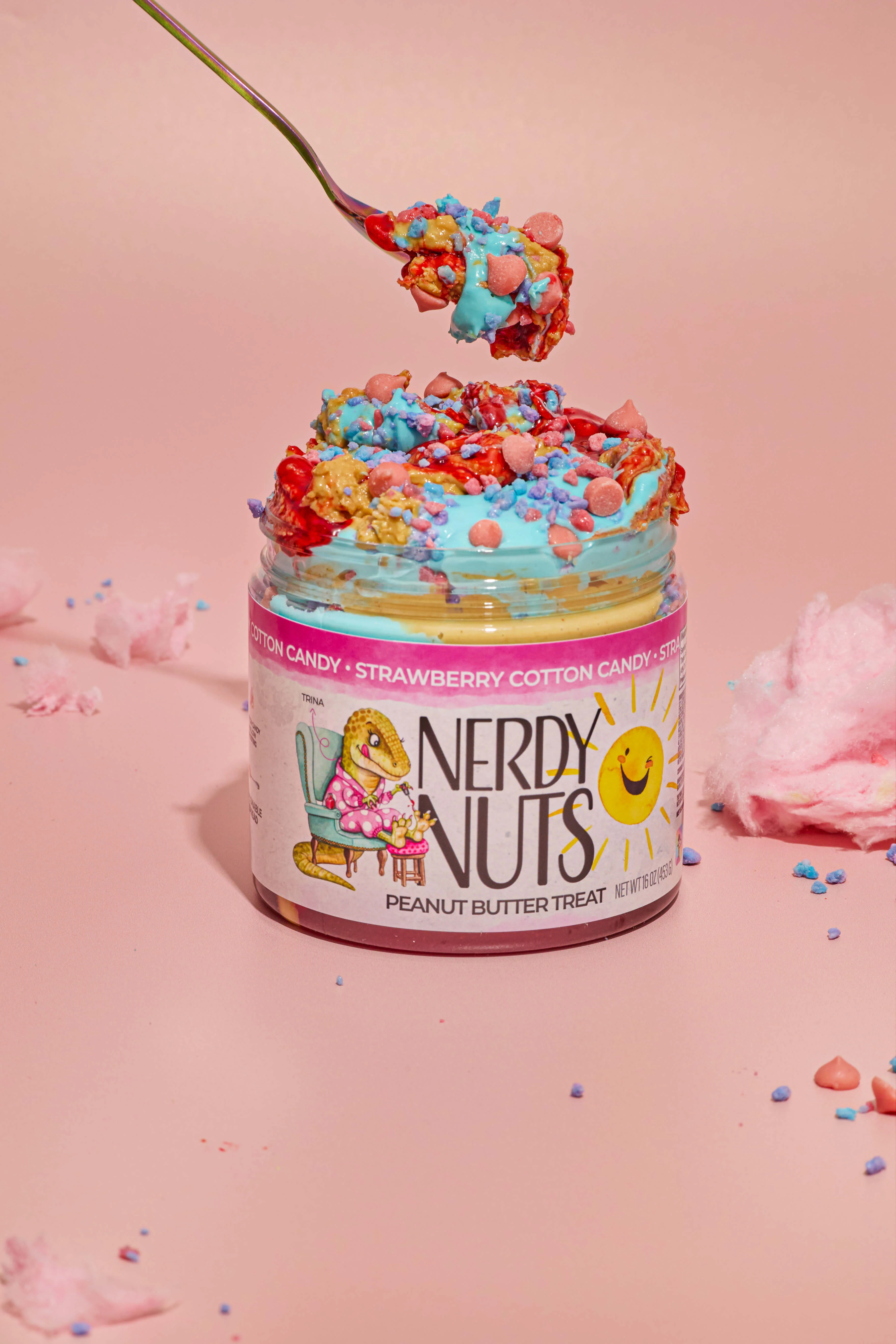 Strawberry Cotton Candy Peanut Butter Treat